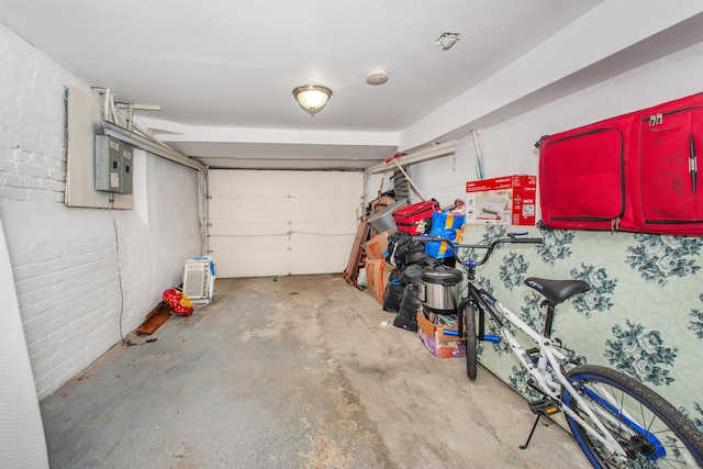 garage featuring electric panel