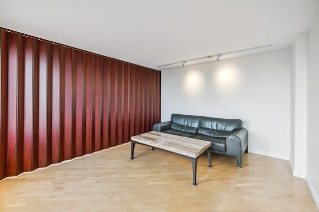 300 Winston Dr # 1822, Cliffside Park, NJ 07010 - living area with rail lighting and light wood-type flooring