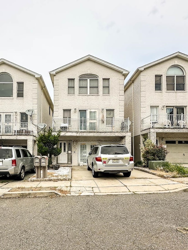 view of property featuring a balcony