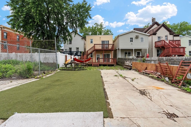 15 9th St, Bayonne, NJ 07002 - view of yard with a deck and stairway