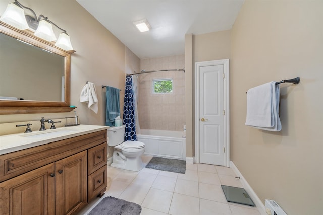 301 68th St Unit 8, Guttenberg, NJ 07093 - bathroom featuring tile patterned floors, vanity, and shower / tub combo