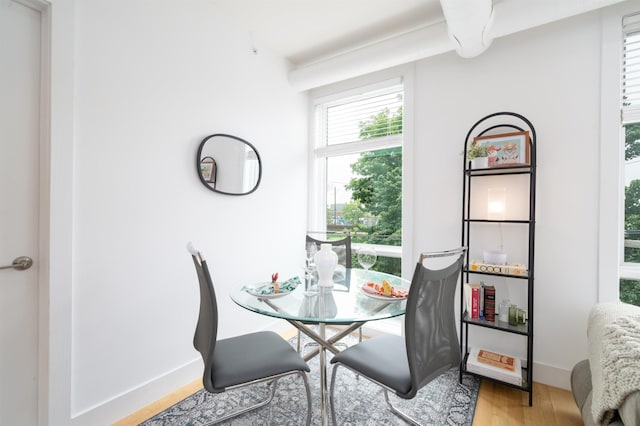 414 1st St Unit 5, Jersey City, NJ 07302 - dining room featuring wood finished floors and baseboards