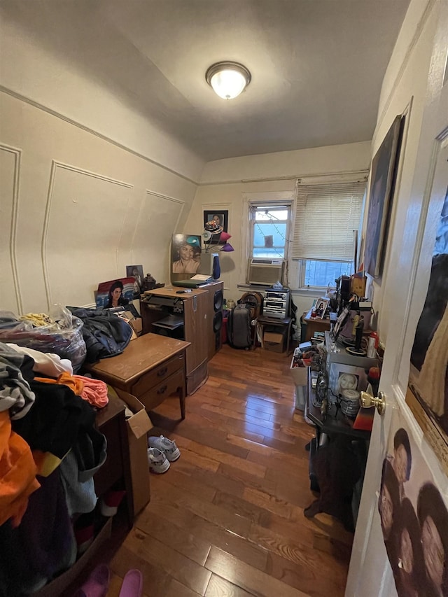 33 Clerk St, Jersey City, NJ 07305 - office space featuring wood-type flooring and vaulted ceiling