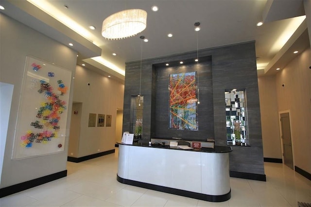 1 2nd St Unit 1012, Jersey City, NJ 07302 - reception featuring recessed lighting and a towering ceiling