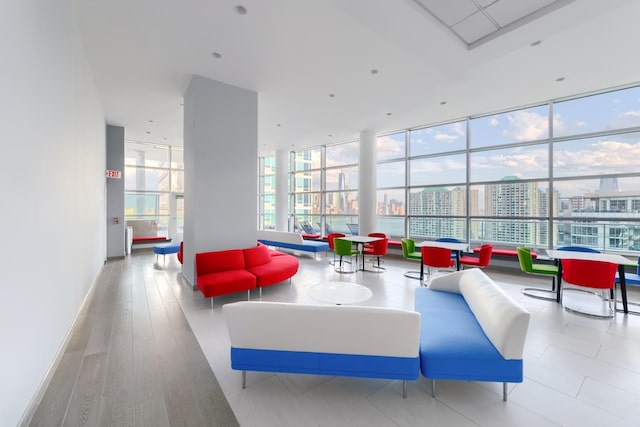 common area with a view of city