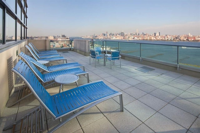 view of patio featuring a city view