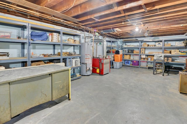 76 Central Ave, Secaucus, NJ 07094 - unfinished below grade area with water heater and a workshop area