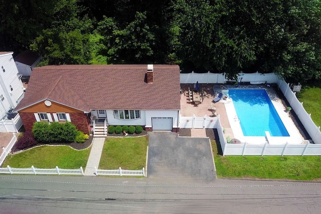 76 Central Ave, Secaucus, NJ 07094 - view from above of property featuring a pool area