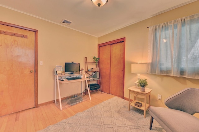 76 Central Ave, Secaucus, NJ 07094 - home office featuring wood finished floors and ornamental molding