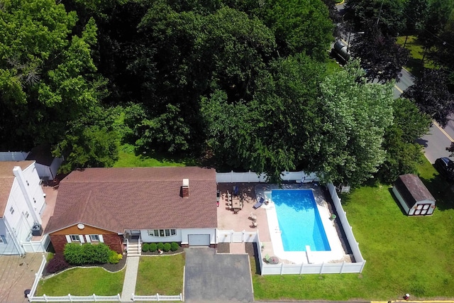 76 Central Ave, Secaucus, NJ 07094 - view from above of property with a pool area