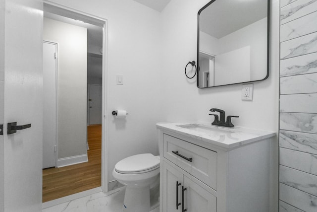 154 Bowers St Unit 2A, Jersey City, NJ 07307 - bathroom featuring marble finish floors and vanity