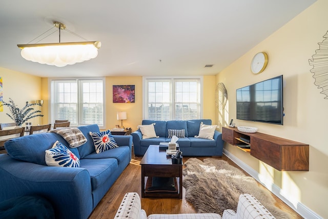 45 Broadway Unit 302, Jersey City, NJ 07306 - living area with wood finished floors