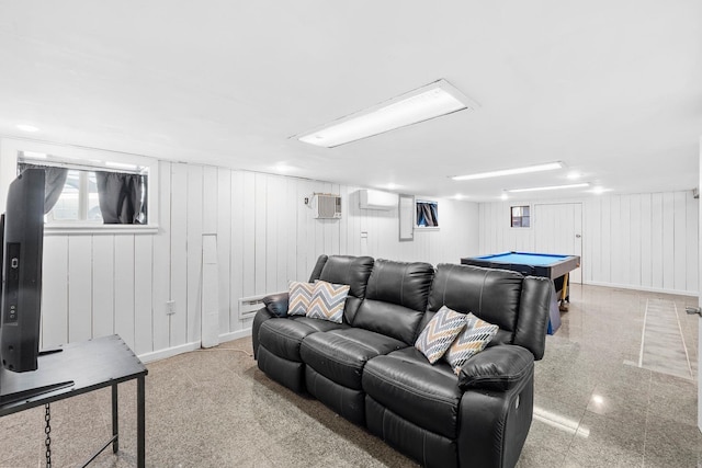 80 E 24th St, Bayonne, NJ 07002 - living area featuring billiards and a wall unit AC