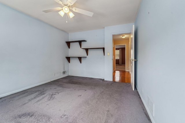 170 W 8th St, Bayonne, NJ 07002 - unfurnished living room featuring carpet flooring, a ceiling fan, and baseboards