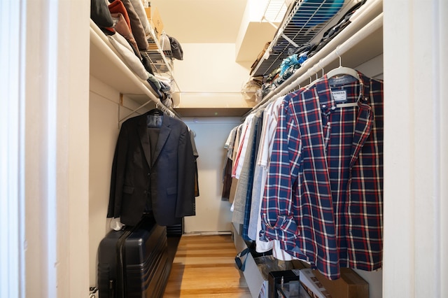 230 Bloomfield St Unit 302, Hoboken, NJ 07030 - spacious closet featuring wood finished floors