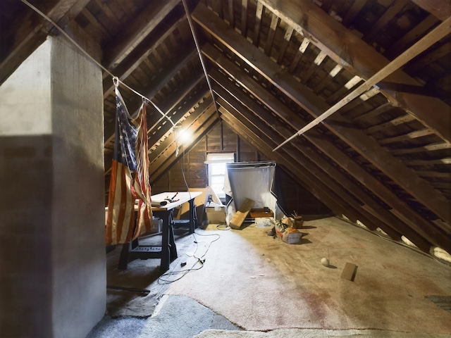 view of attic