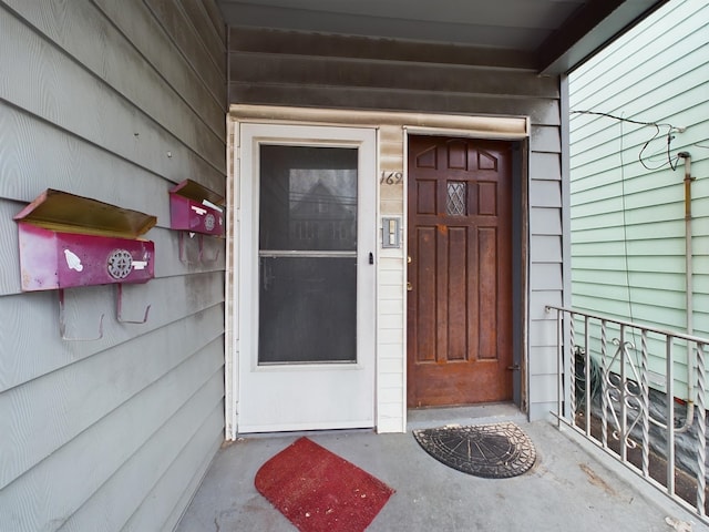 view of doorway to property