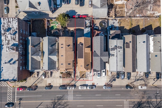 aerial view featuring a residential view