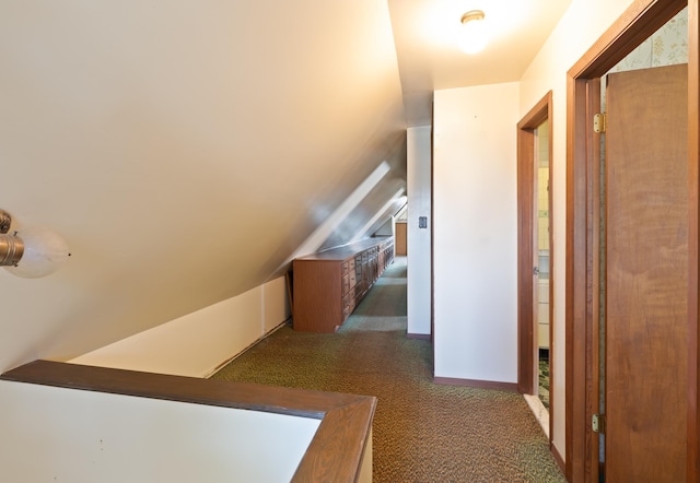 71 W 17th St, Bayonne, NJ 07002 - bonus room featuring carpet floors and lofted ceiling