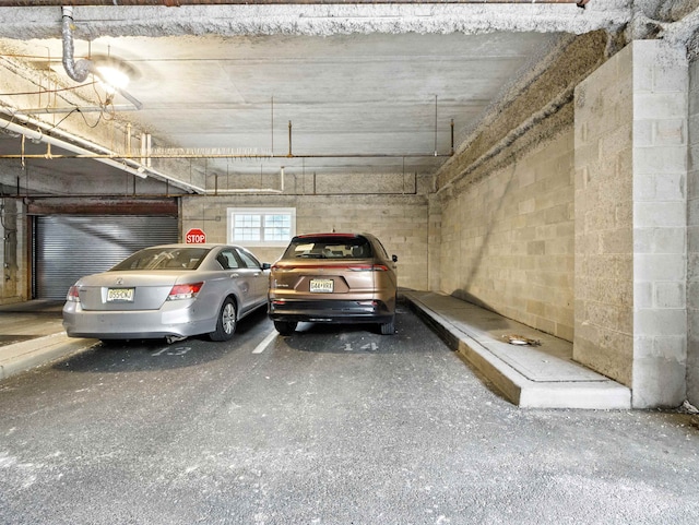 1201 Summit Ave Unit 402, Jersey City, NJ 07307 - parking garage with concrete block wall