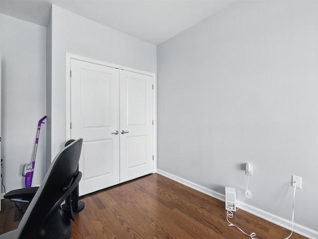 1201 Summit Ave Unit 402, Jersey City, NJ 07307 - home office featuring dark wood-style flooring and baseboards