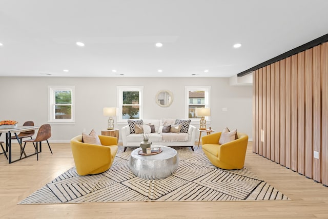 312 Garfield Ave Unit 2, Jersey City, NJ 07305 - living room with light wood-style flooring and recessed lighting