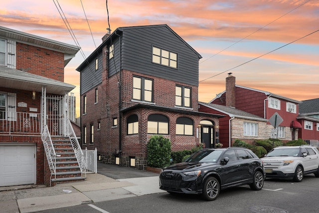 7619 5th Ave, North Bergen, NJ 07047 - view of front of house with brick siding and stairs