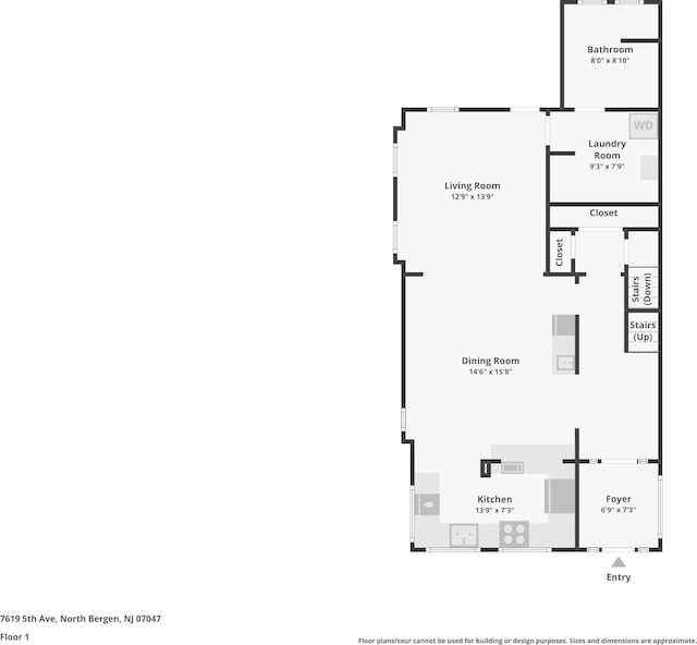 7619 5th Ave, North Bergen, NJ 07047 - view of floor plan / room layout
