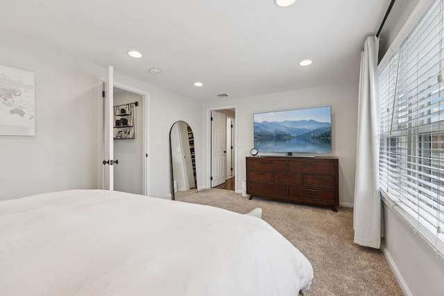 7619 5th Ave, North Bergen, NJ 07047 - bedroom featuring light colored carpet, recessed lighting, and arched walkways