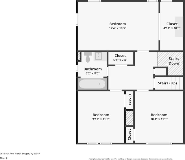 7619 5th Ave, North Bergen, NJ 07047 - view of property floor plan