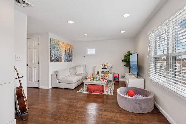 7619 5th Ave, North Bergen, NJ 07047 - living area featuring wood finished floors and recessed lighting