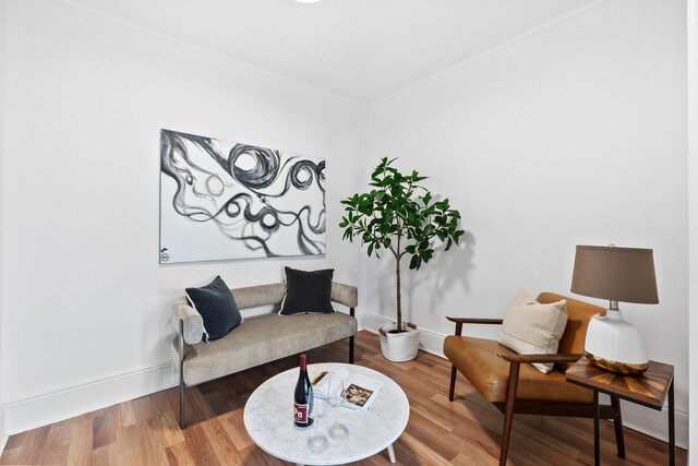 48 Armstrong Ave, Jersey City, NJ 07305 - living area with wood finished floors and crown molding
