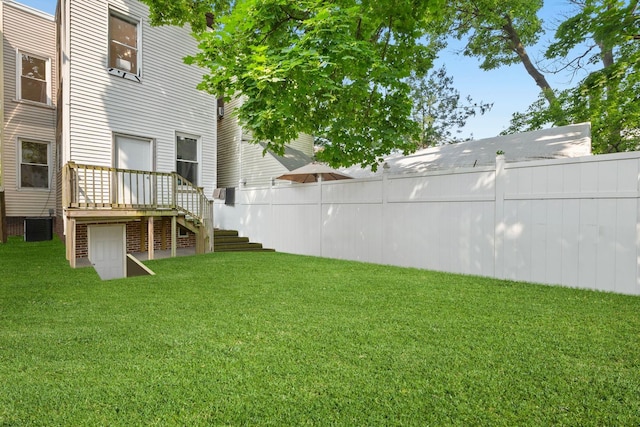 48 Armstrong Ave, Jersey City, NJ 07305 - view of yard with stairs