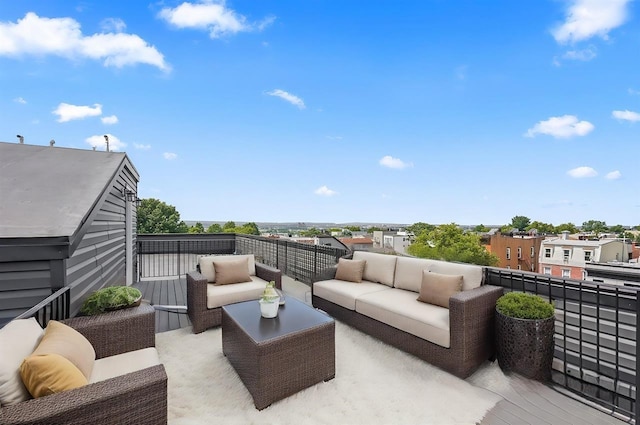 deck featuring an outdoor hangout area