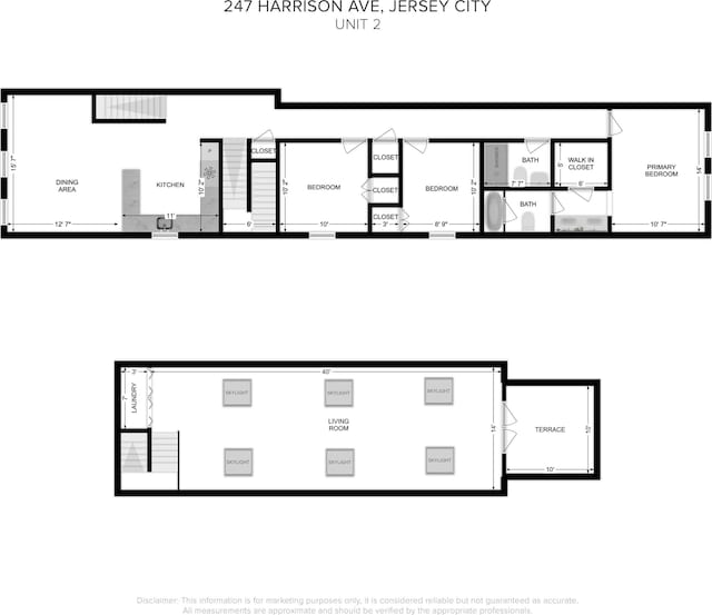 247 Harrison Ave Unit 2, Jersey City, NJ 07304 - floor plan / room layout