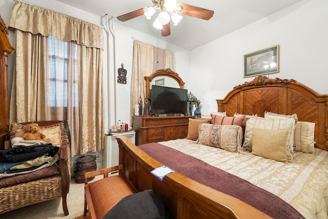 57 Wegman Pkwy, Jersey City, NJ 07305 - carpeted bedroom featuring ceiling fan