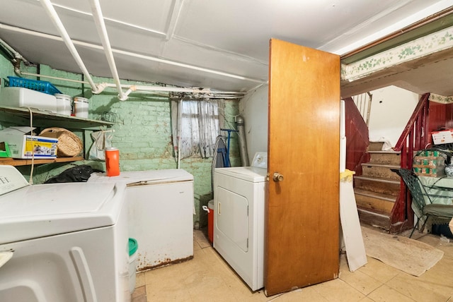 57 Wegman Pkwy, Jersey City, NJ 07305 - laundry room with washer and clothes dryer and laundry area