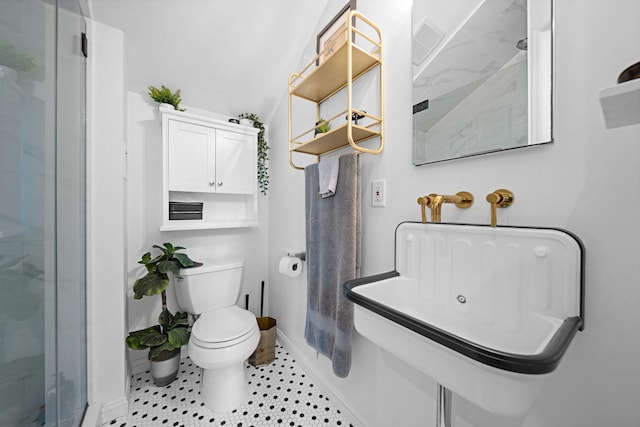 222 Clinton St Unit 23, Hoboken, NJ 07030 - bathroom featuring baseboards and a shower stall