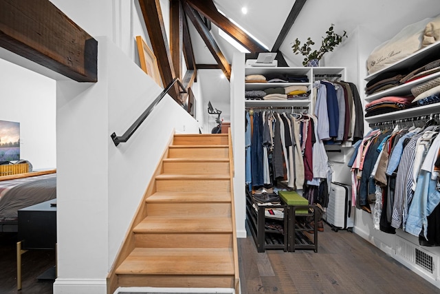 222 Clinton St Unit 23, Hoboken, NJ 07030 - walk in closet with wood finished floors