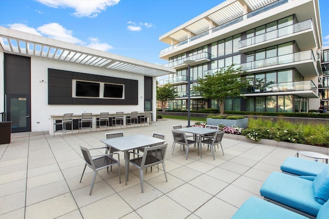 1200 Avenue At Port Imperial Unit 305, Weehawken, NJ 07086 - view of patio / terrace with outdoor dining space