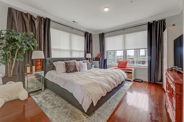 20 Avenue At Port Imperial Unit 425, West New York, NJ 07093 - bedroom with crown molding and hardwood / wood-style flooring