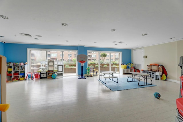 20 Avenue At Port Imperial Unit 425, West New York, NJ 07093 - exercise room with recessed lighting and ornamental molding