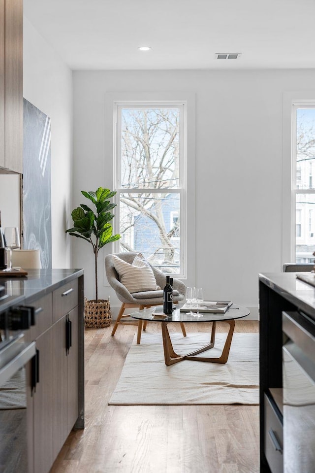 63 Jefferson Ave Unit 2, Jersey City, NJ 07307 - dining area featuring light wood finished floors and recessed lighting