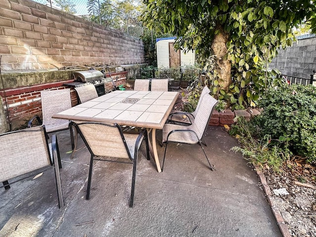 view of patio / terrace with grilling area