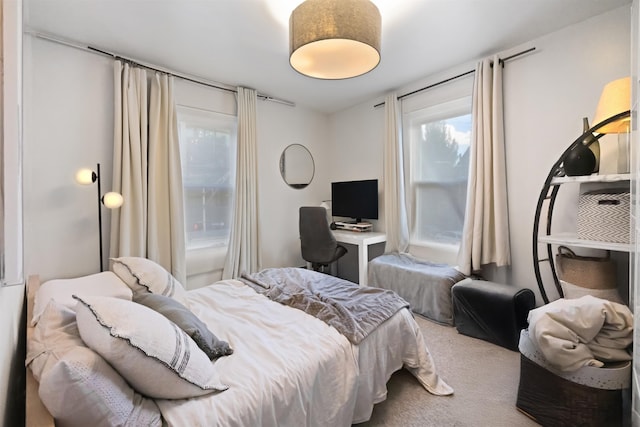 bedroom with carpet