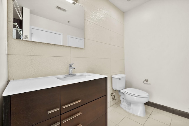 26 Ave At Port Imperial Unit 440, West New York, NJ 07093 - half bath with tile walls, vanity, and tile patterned floors
