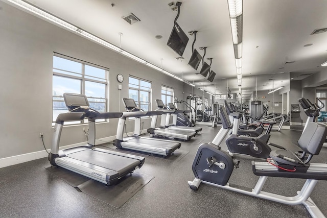 26 Ave At Port Imperial Unit 440, West New York, NJ 07093 - exercise room with baseboards