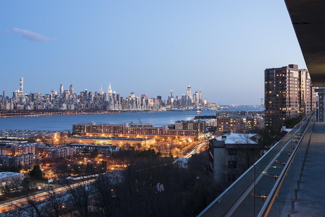 water view with a city view