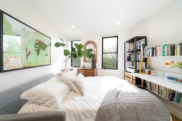 bedroom with recessed lighting