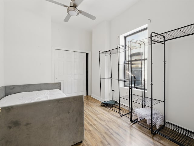 77 Crescent Ave Unit 8, Jersey City, NJ 07304 - bathroom featuring wood finished floors and a ceiling fan